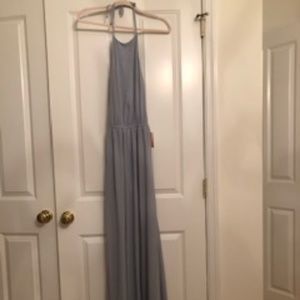 Show Me Your MuMu Heather Halter Dress Steel Blue
